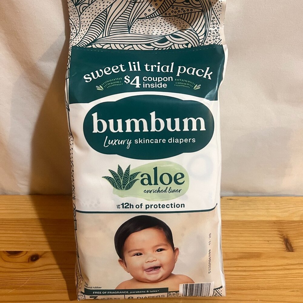 bumbum Luxury Skincare Disposable Diapers - Size 3 - 6ct Brand New $3